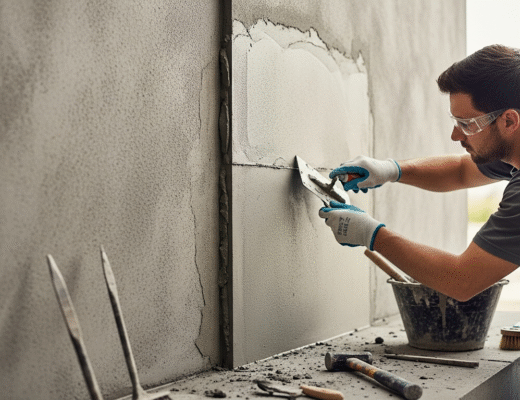 Réparer un mur en béton sans perdre en esthétique