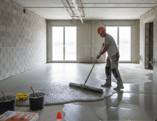 Préparer le support carrelage avec une chape fluide